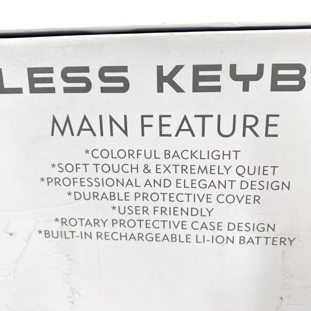 Colorful Backlight Rotating Wireless Keyboard Case